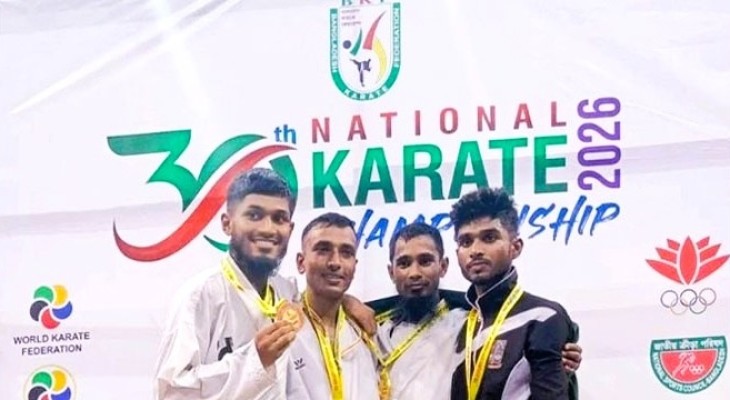 জাতীয় কারাতে প্রতিযোগিতায় রৌপ্য পদক পেল ঢাবির তাইম হাওলাদার